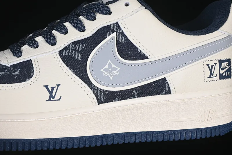All categories Nk Air Force 1 Air Force series Nk Air Force 1 Low Air Force low-top Nike Air Force 1'07 Low LV joint beige denim Air Force 1 low-top casual sneakers XY2025-006